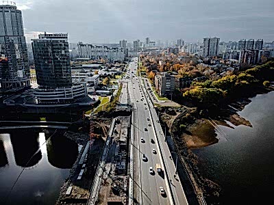 Аэрофотосъемка реконструкции Макаровского моста в Алматы. Фотограф Евгений Евин 4