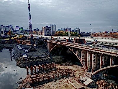 Аэрофотосъемка реконструкции Макаровского моста в Алматы. Фотограф Евгений Евин 5